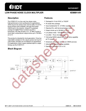 ICS601G-01LF datasheet  